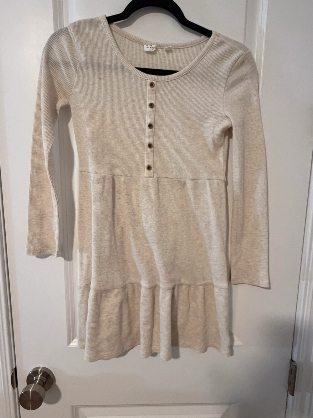 Gap girls cream dress like new size large flowy thermal henley